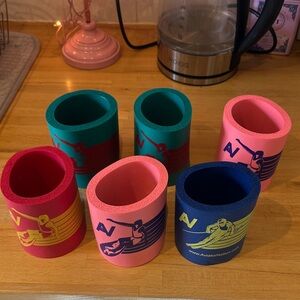 Set of 6 aviator nation koozies